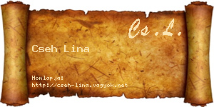 Cseh Lina névjegykártya